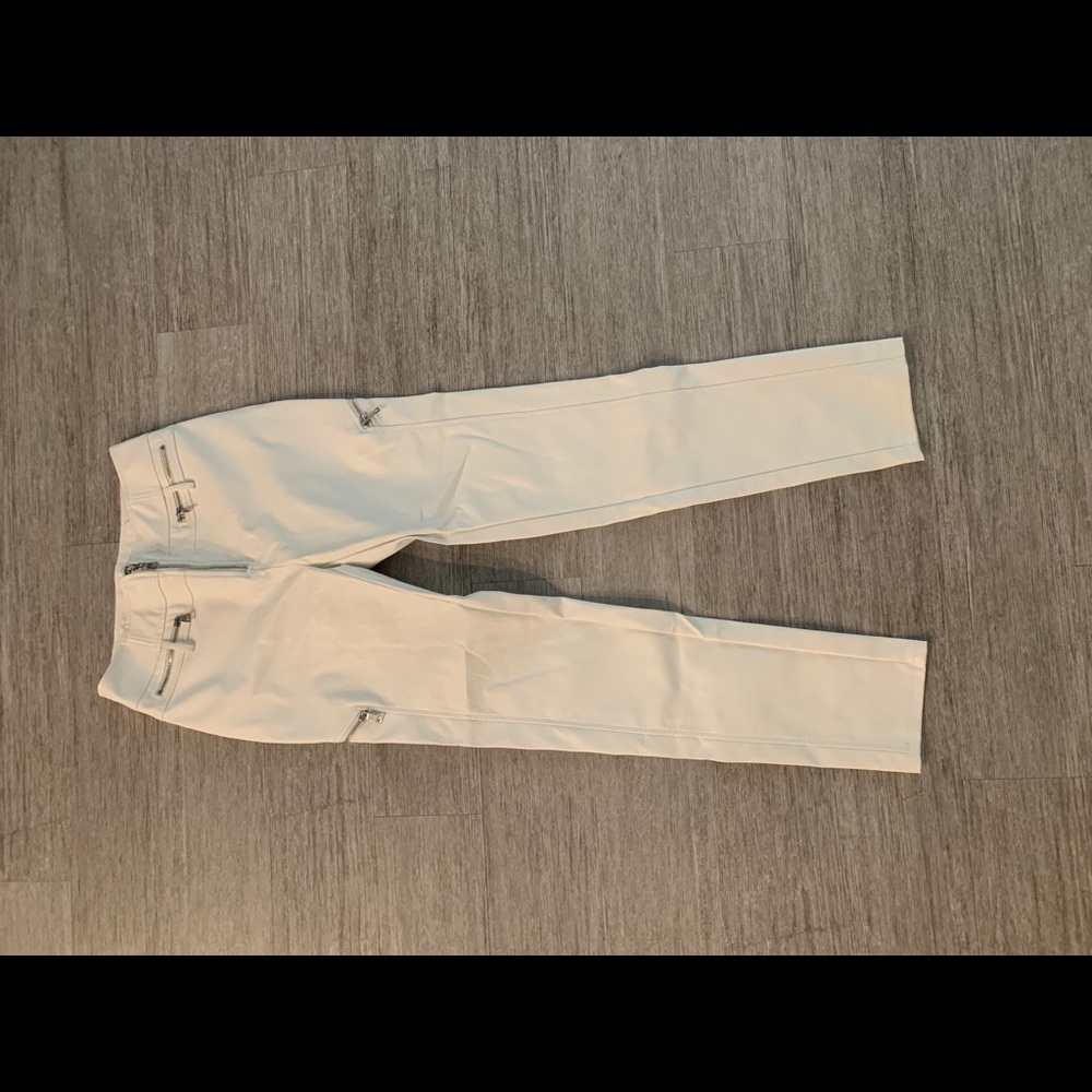 Tiger Mist white leather pants